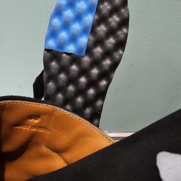 OFF-WHITE Black Leather Suede Sponge Sole Unisex Clogs Mules Slides sz 40 - Picture 10 of 11